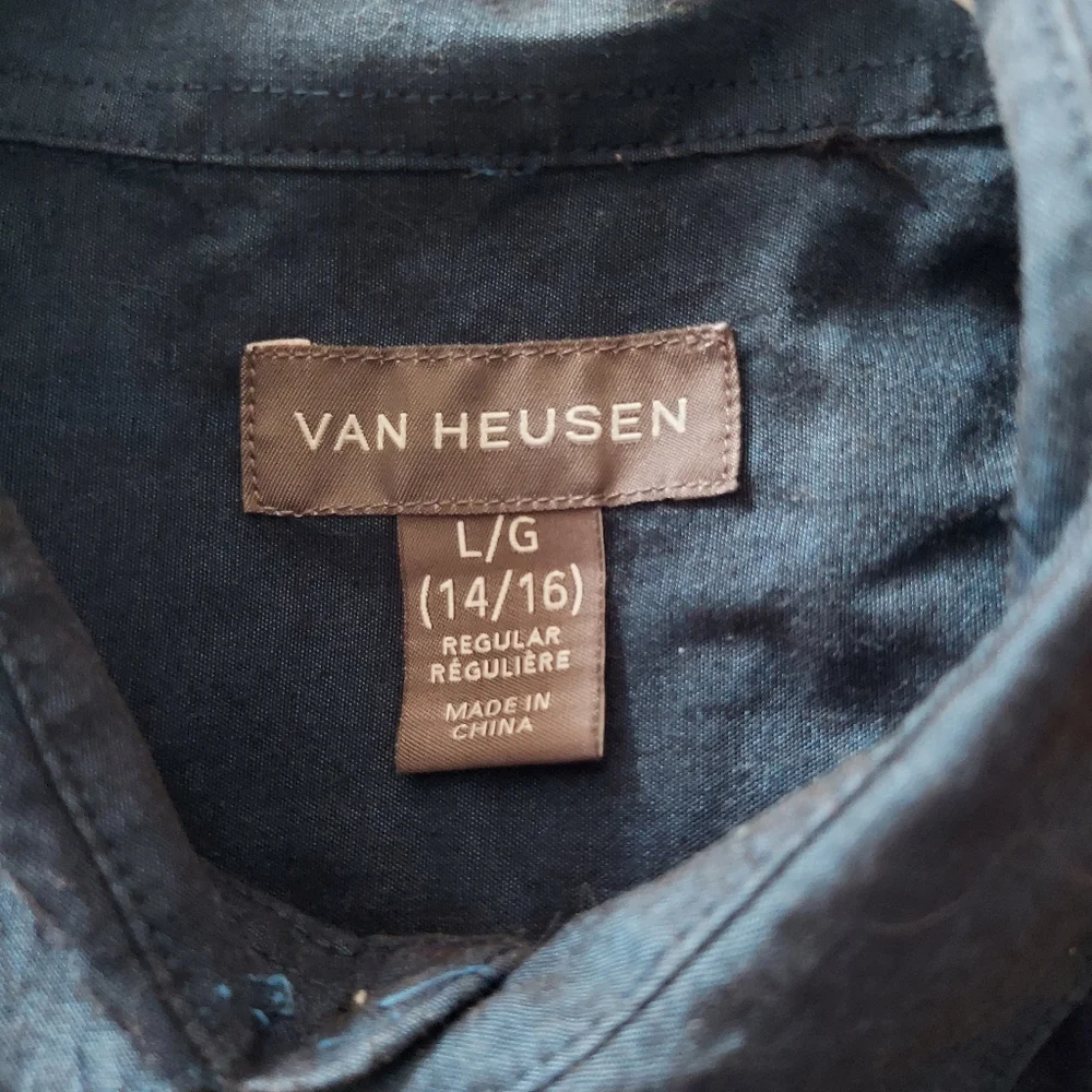 3/$25 Van Heasen Boys 14/16 Dark Turquoise - Picture 3 of 4